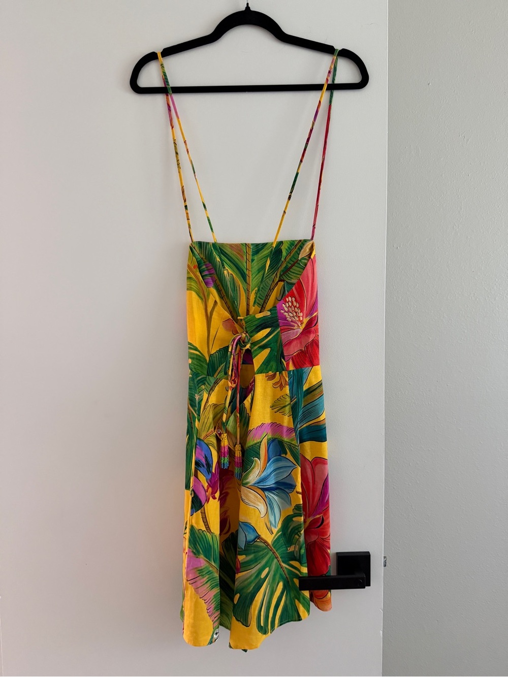 Farm Rio Birds Singing Yellow Mini Dress - Picture 4 of 5